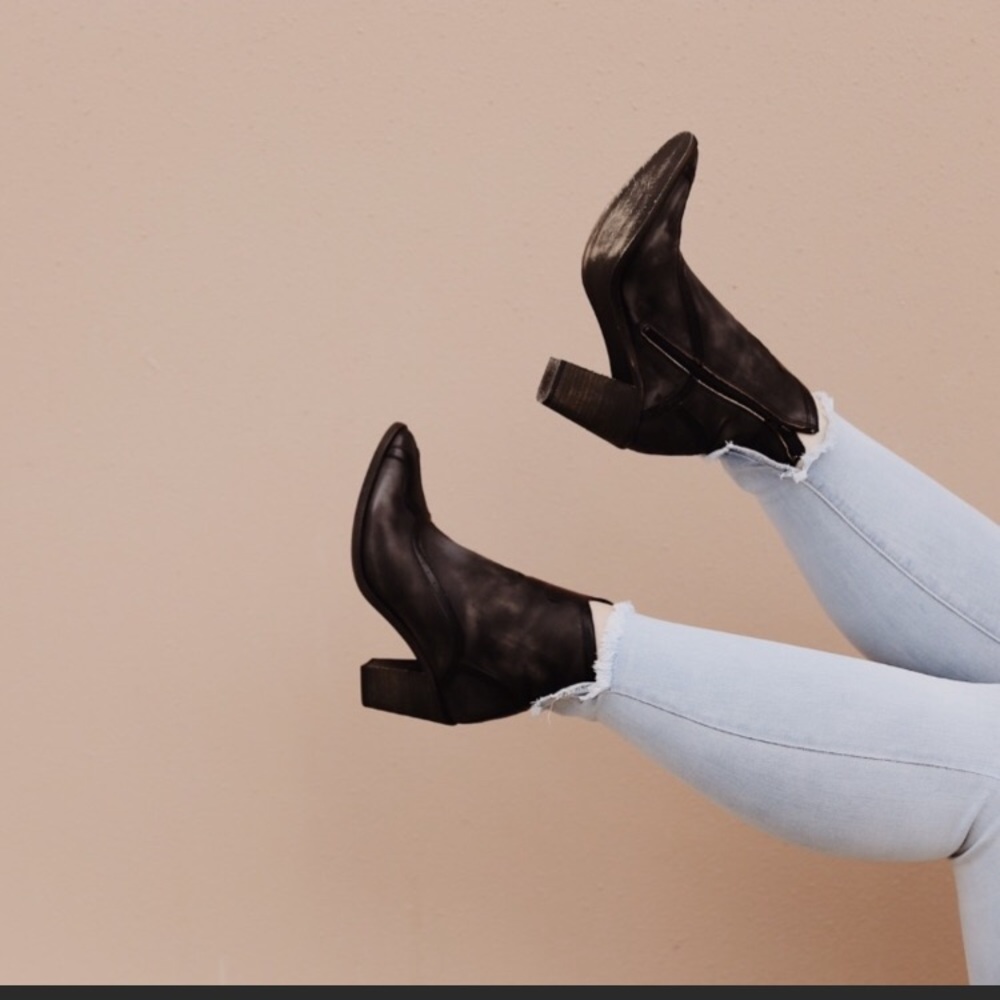 Free People Western Leather Bootie sz 11